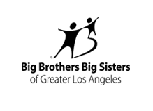 A black and white logo of big brothers big sisters of greater los angeles.